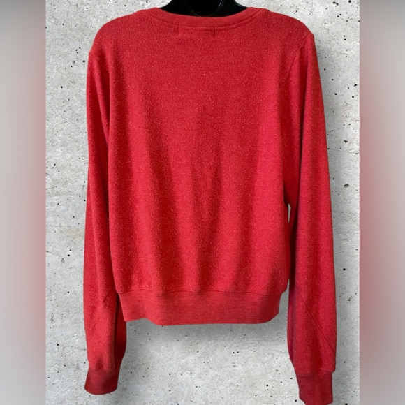 Wildfox Couture Vote for happy hour red pullover baggy sweatshirt NWT size S. - Picture 4 of 8